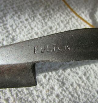 Antique Hand Forged FULTON Draw Knife 8 