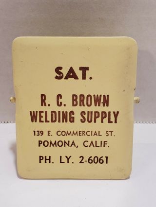 Metal Paper Clip Advertising Sat R C Brown Welding Pomona Ca 50 