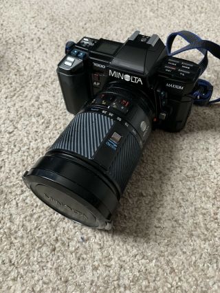 Minolta Maxxum 7000 35mm SLR Film Camera,  Lenses Case and Strap (RARE ANTIQUE) 2