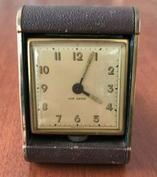 Vintage Haven Travel Clock With Carrying Case