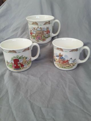 Vintage Royal Doulton England Bunnykins Mugs Set Of 3,  Perfect Easter Gift