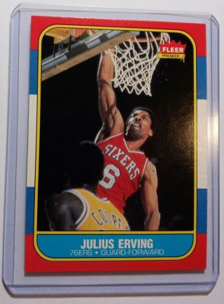 1986 Fleer Basketball Julius Erving Dj 31.