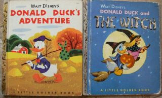 2 Vintage Little Golden Books Walt Disney 