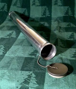 Vintage Wright Mcgill Fly Rod Case/tube,  Aluminum 21” Long 2”diameter