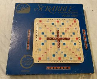 Vintage 1977 Deluxe Scrabble Turntable Edition (missing Instructions & 1 Tile)