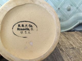 Vintage RRP Co.  Roseville,  Ohio 1 Quart High Jar Country Kitchen Crock Farmhouse 2