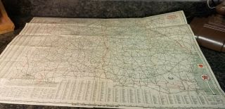 Vintage Texaco Map Alabama - Georgia with Florida - South Carolina 1948 (1181) 3
