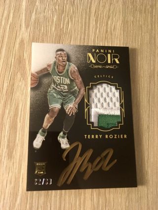 2015 - 16 Panini Noir Terry Rozier Rookie Patch Auto Color Rpa /99 Rc Gold Ink Sp
