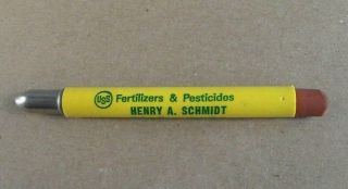 Vintage Uss Fertilizers & Pesticides Vertagreen Bullet Pencil Advertising Henry