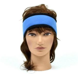 Vtg 90s Obermeyer Blue Headband Aerobic Exercise Sport Sweatband Gym Run Yoga
