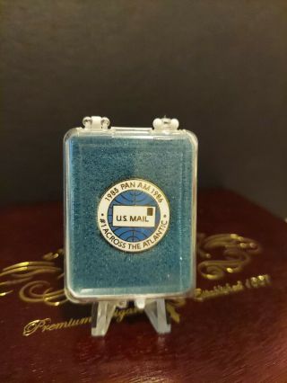 Pan Am Airlines Air Mail Service Lapel Pin 1985 - 1986