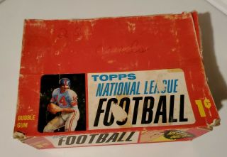 1963 Topps Football Empty Wax Box.  One Cent Cards 120ct Poor