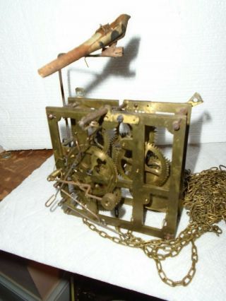Antique - Cuckoo Clock Movement - Ca.  1900 - To Restore - E484