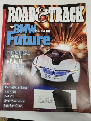 Road And Track March 2010 [magazine] Bmw Hybrid Porsche Boxster Spyder