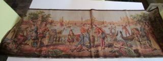 Vintage Tapestry Of Venice Italy 50 " X 20 " Made In Italy