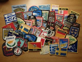Vintage European Souvenir Patches - Travel/destinations/cities/tourist - You Pick