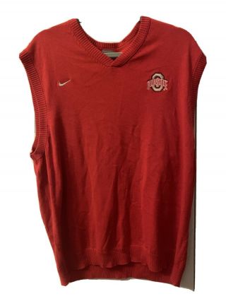 Vintage 90’s Authentic Nike Team Ohio State Sweater Vest Mens Size Xl Tressel