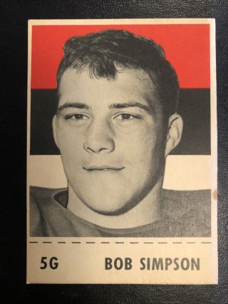 1956 Shredded Wheat Cfl,  Bob Simpson,  5g
