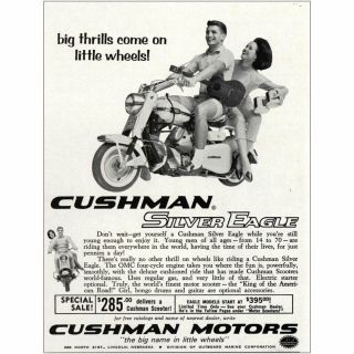 1963 Cushman Silver Eagle: Big Thrills Little Wheels Vintage Print Ad