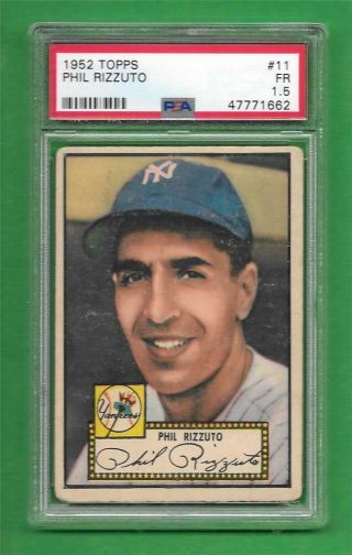 1952 Topps 11 Phil Rizzuto Psa Fair 1.  5 York Yankees Old Baseball Card