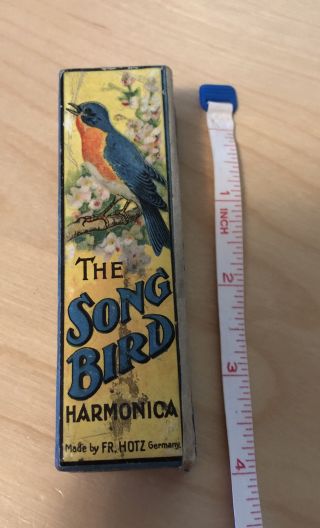 Box The Song Bird Harmonica Made By Fr.  Hotz In Germany Empty Box Only Vintage
