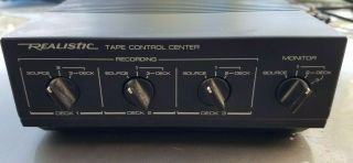 Vintage Realistic Stereo Tape Control Center - Model 42 - 2115 3 Decks And Cables