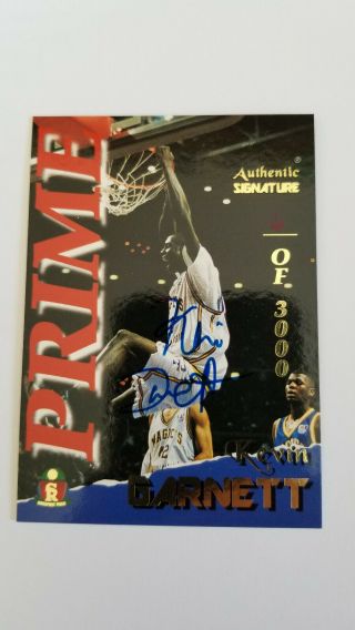 1995 Signature Rookies Kevin Garnett 16 Autograph 6/3000 Farragut/timberwolves