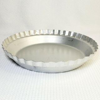 Vintage Wear - Ever Fluted Aluminum Pie Pan Plate No.  2865 Usa 10 " X 1 3/4 " Round