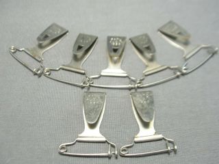 7 Rare Antique Victorian Safety Pins Patented Aug 10,  1886 " Support For Drawers "