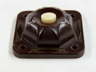 Vintage Art Deco Bakelite Electric Push Button Doorbell Switch -