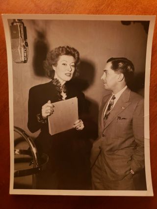 Vintage Greer Garson With Cole Porter 8x10 Oscar Winner Cbs Lux Radio Theater