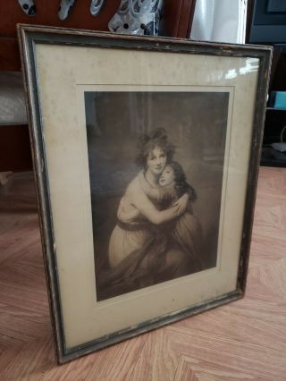 Antique Mme.  Vigee Le Brun Print/engraving 