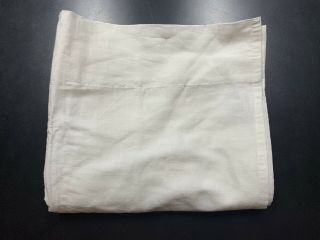 Single Restoration Hardware Baby Child Washed Linen Curtain 96x50 White
