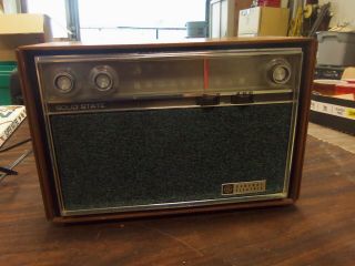 General Electric Ge Vintage Solid State Am Fm Radio Dual Speakers