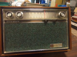 General Electric GE Vintage Solid State AM FM Radio Dual Speakers 2