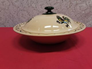 Vintage Collectable Poppytrail By Metlox California Provincial Large Bowl W/lid