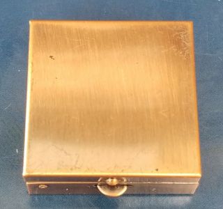 Vintage Gold Tone Pill Box With Two (2) Departments