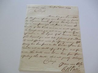Antique Famous Autograph Museum Quality 18th Century To Blair 1793 Document Old