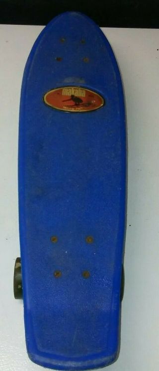 Vintage Makaha Mako Pro Blue Skateboard 1970s