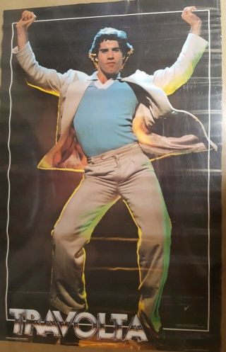 Vintage Saturday Night Fever John Travolta 1977 Movie Poster 21x32.  5