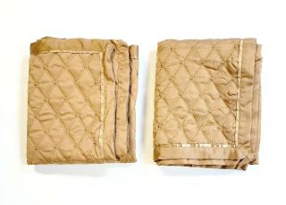 Croscill White Label Set Of 2 Gold Satin Quilted King Pillow Shams 22 " X 40 "