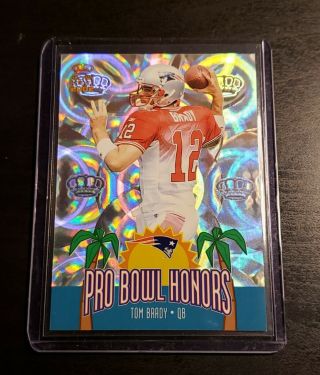 Tom Brady 2002 Pacific Crown Royale Pro Bowl Honors Refractor
