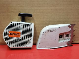 Stihl 032 Vintage Collector Chainsaw Oem Recoil Starter Cover & Bar Cover Ws 261