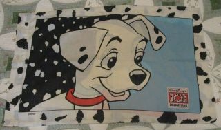 1990s Disney 101 Dalmations Pillow Case Vintage Dogs Canine