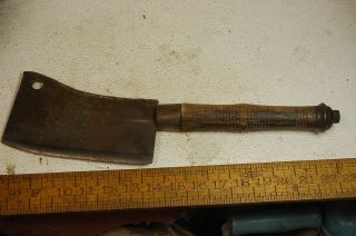 Vintage Antique Meat Clever 15 1/2 " Long,  Circa 1900 7 " Blade,  Rustic Blacksmith