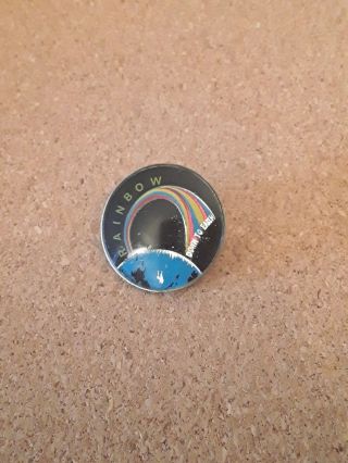 Rainbow Vintage Pin Badge 1980,  S Music Badge Down To Earth