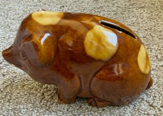 Vintage Collectible Pottery Clay " Piggy Bank " For Coins,  But