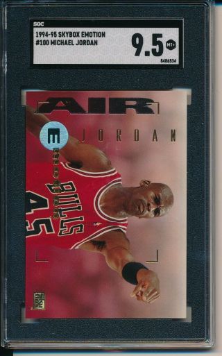 Michael Jordan 1994 - 95 Skybox Emotion 100 Graded Sgc 9.  5 Mt,  Chicago Bulls