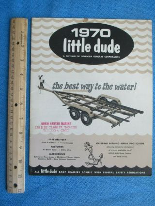 1970 Little Dude Boat Trailer Brochure 16 Pages Vintage