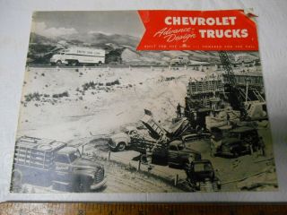 1951 Chevrolet Trucks Advanced Design Brochure,  Panel,  Bus,  Milk Truck